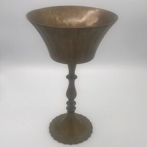 VTG 50's Large Brass‎ Goblet/Chalice/Pedestal Bowl
